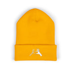 Skeleton Hand Heart Embroidered Cuffed Beanie