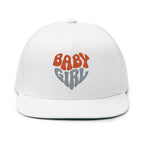 Baby Girl Flat Bill Cap with Embroidery