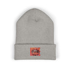 "Kiss Me" Embroidered Cuffed Beanie