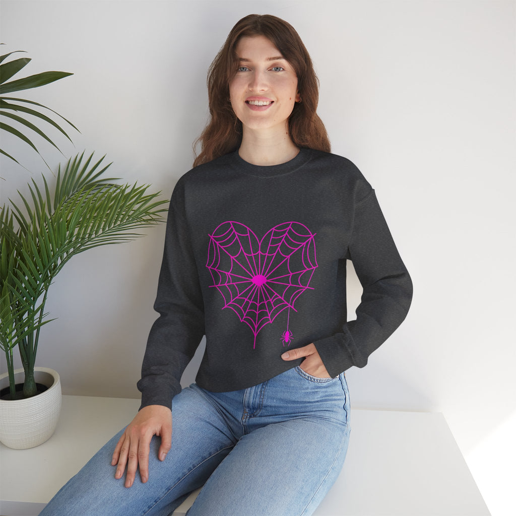 Spiderweb Heart Crewneck Sweatshirt