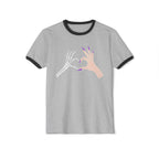 Skeleton Hand Heart Ringer Tee