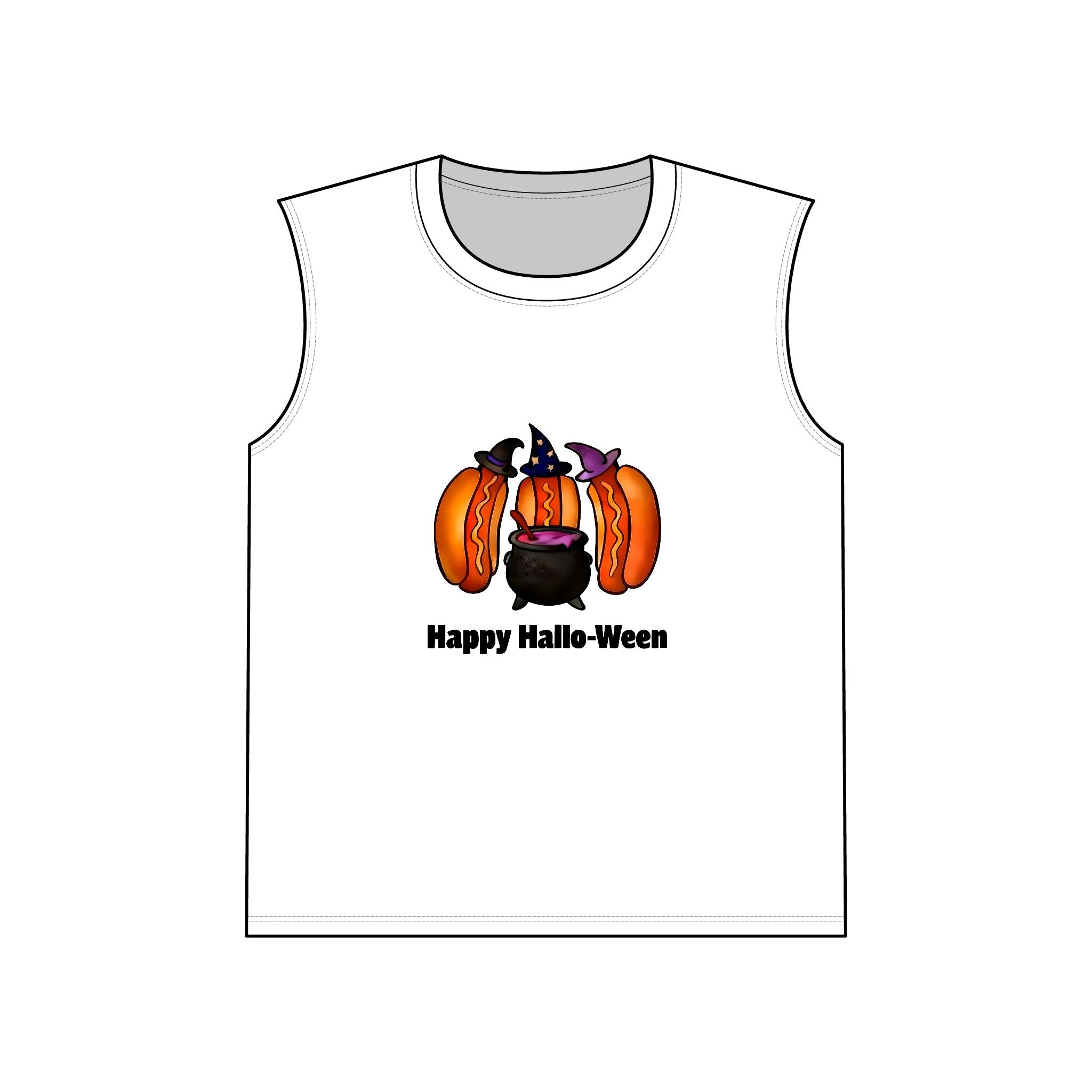 "Happy Hallo-Ween" Hotdog Witches Tank