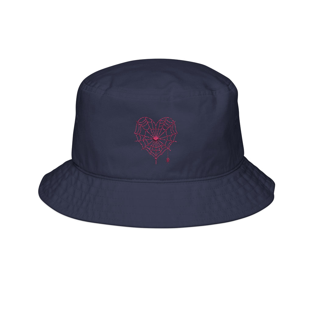 Spiderweb Heart Embroidered Bucket Hat