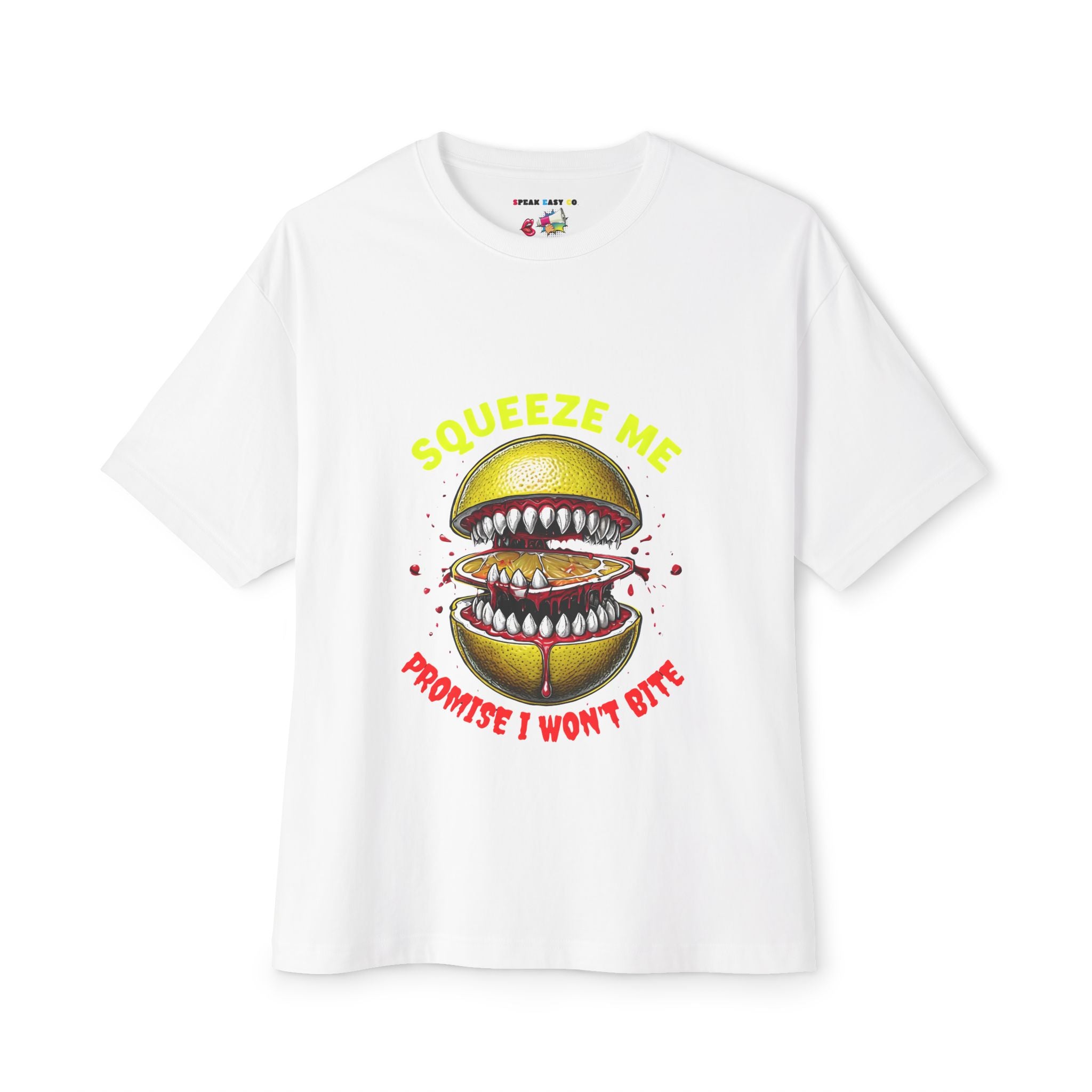 Humorous Oversized Tee - Squeeze Me, Lemonade Anyone?