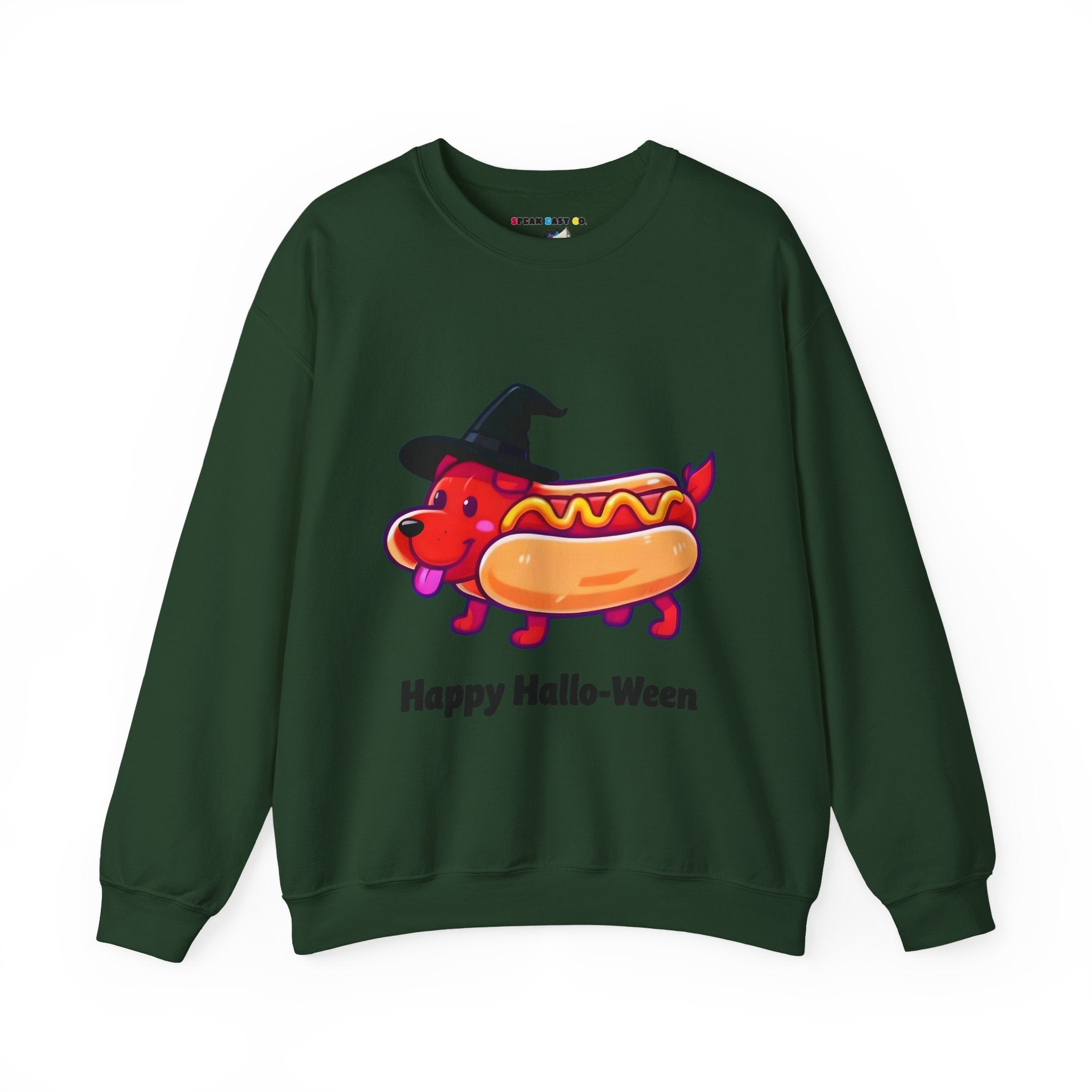 "Happy Hallo-Ween" Hotdog Costume Crewneck Sweatshirt