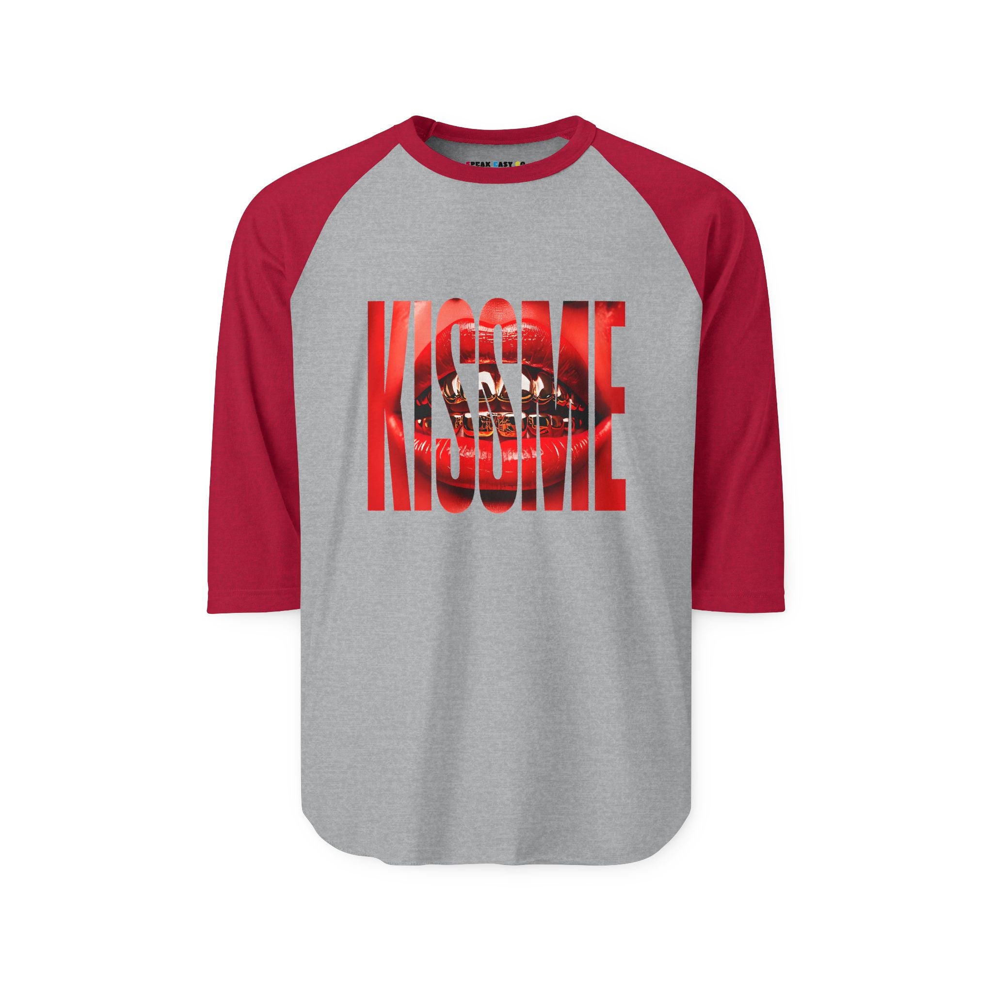 "Kiss Me" 3/4th Sleeve Raglan Shirt