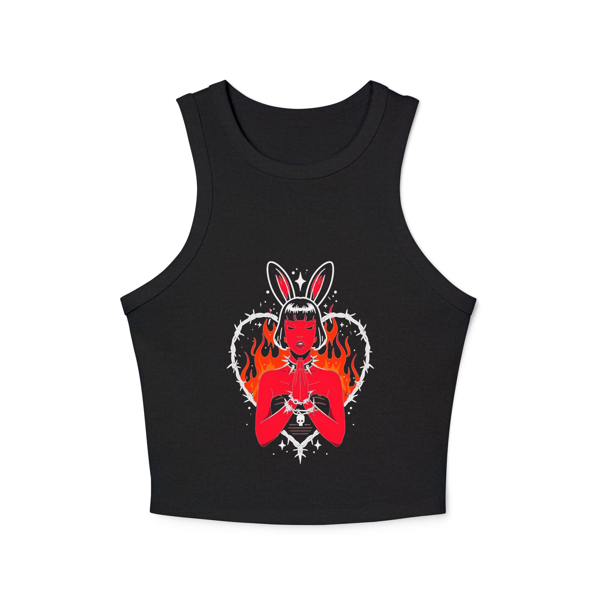 Edgy Bunny Heart Cropped Tank