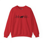 Black Cat Heartbeat Crewneck Sweatshirt