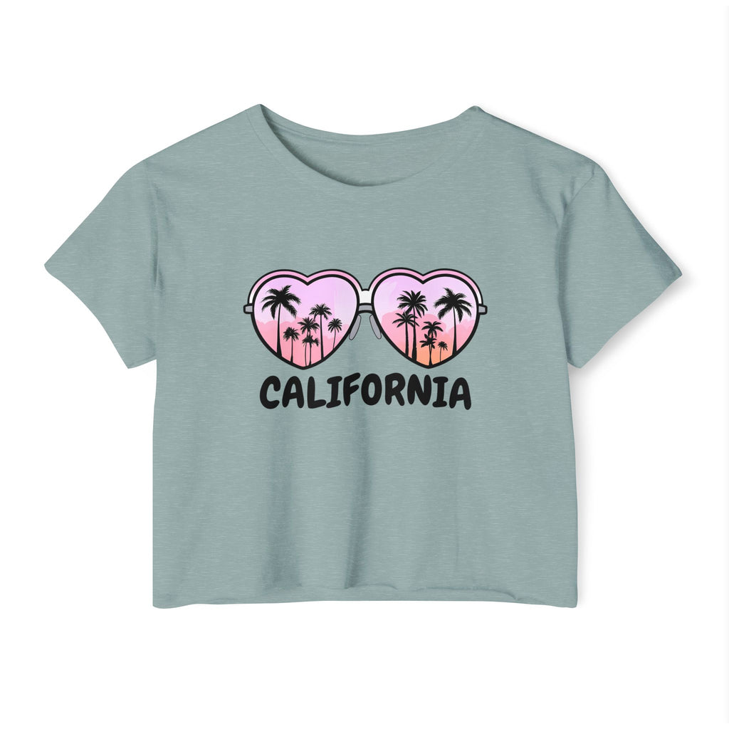 California Glasses Cropped Tee