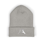 Skeleton Hand Heart Embroidered Cuffed Beanie