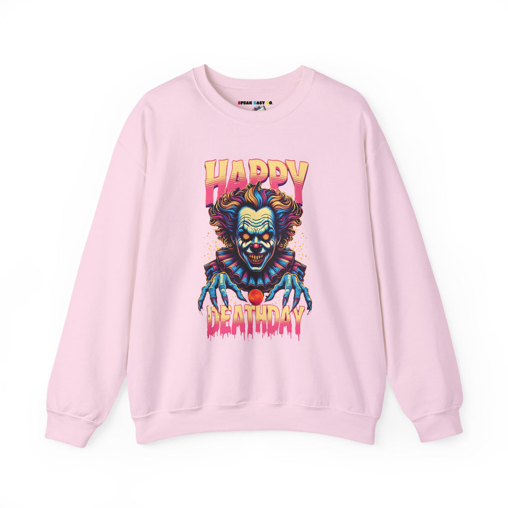 "Happy Deathday" Clown Crewneck Sweatshirt