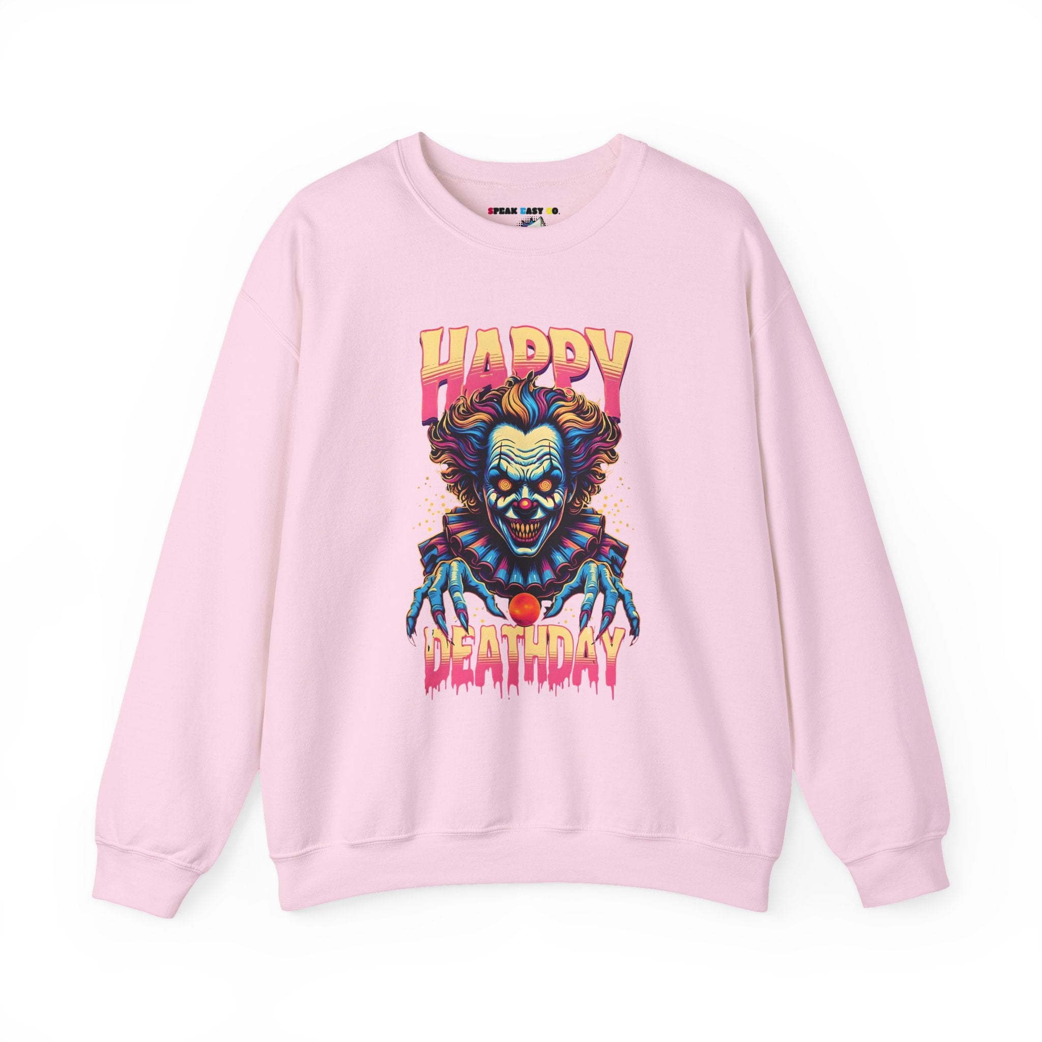 "Happy Deathday" Clown Crewneck Sweatshirt