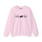 Black Cat Heartbeat Crewneck Sweatshirt