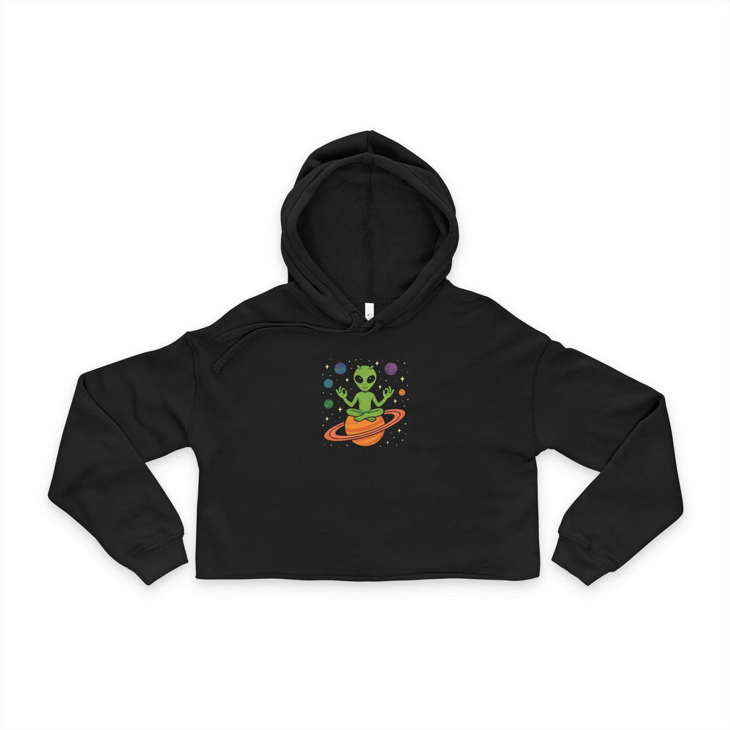 Galactic Alien Cropped Hoodie