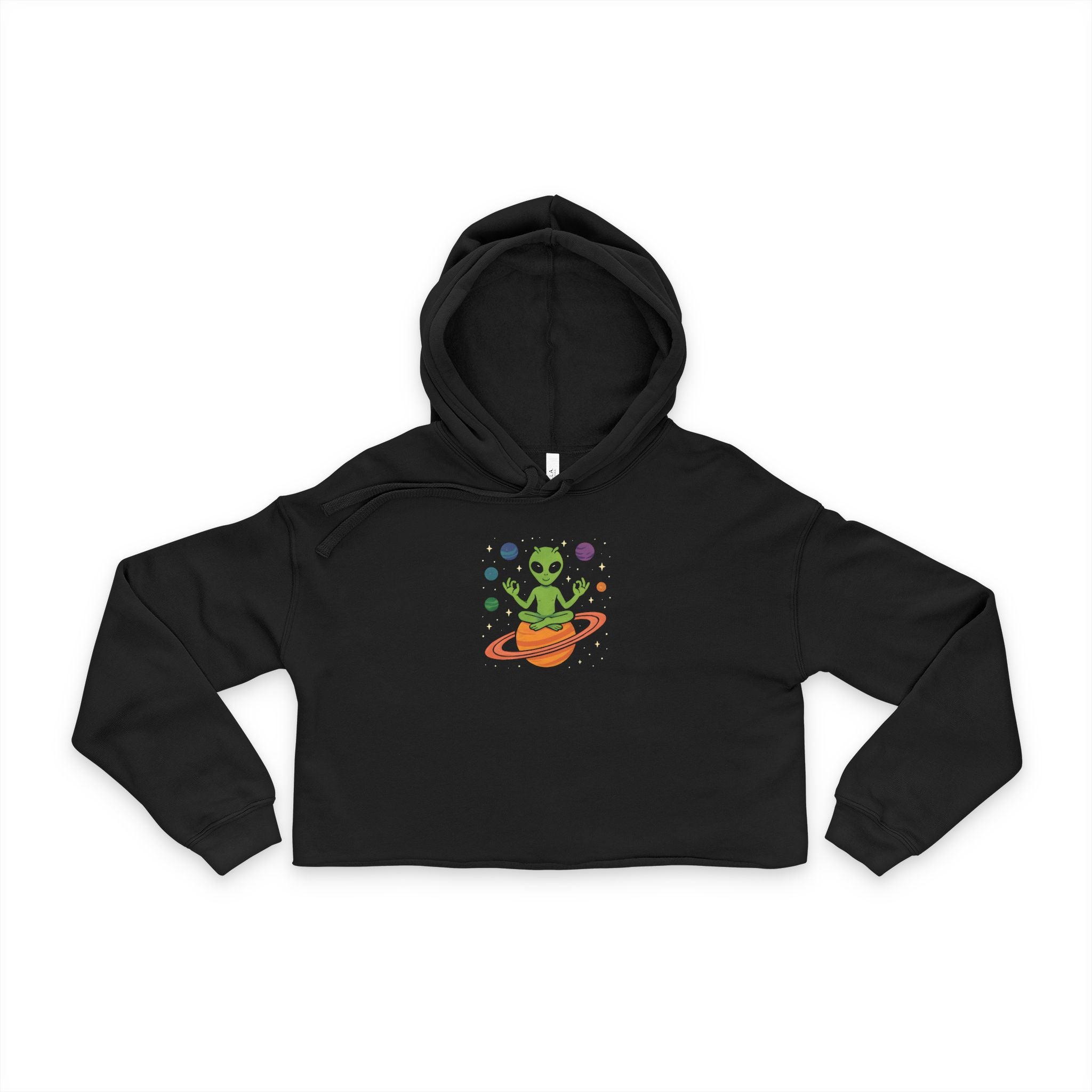 Galactic Alien Cropped Hoodie