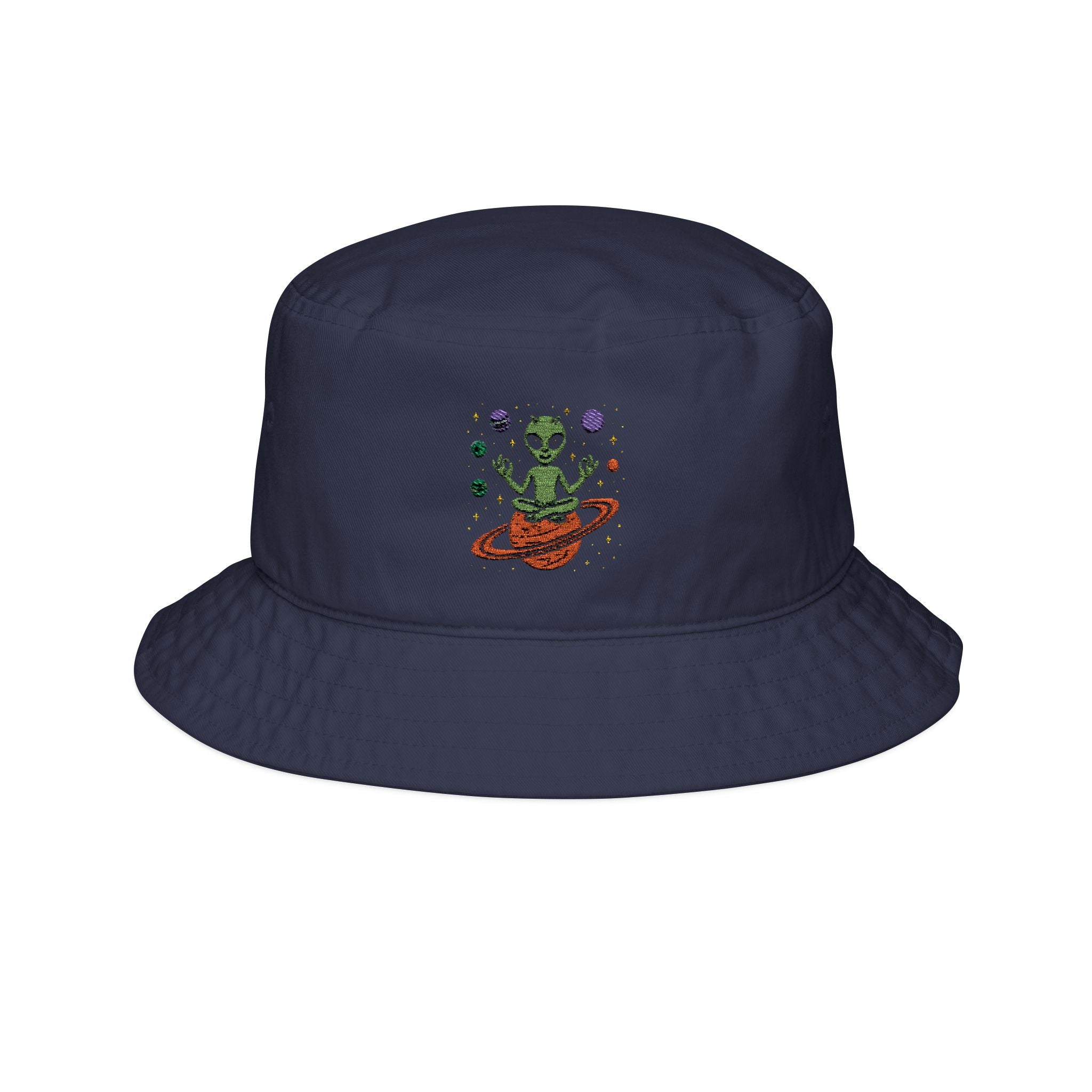 Galactic Alien Embroidered Bucket Hat