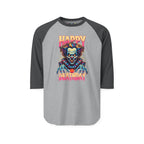 "Happy Deathday" Clown 3/4th Sleeve Raglan Shirt