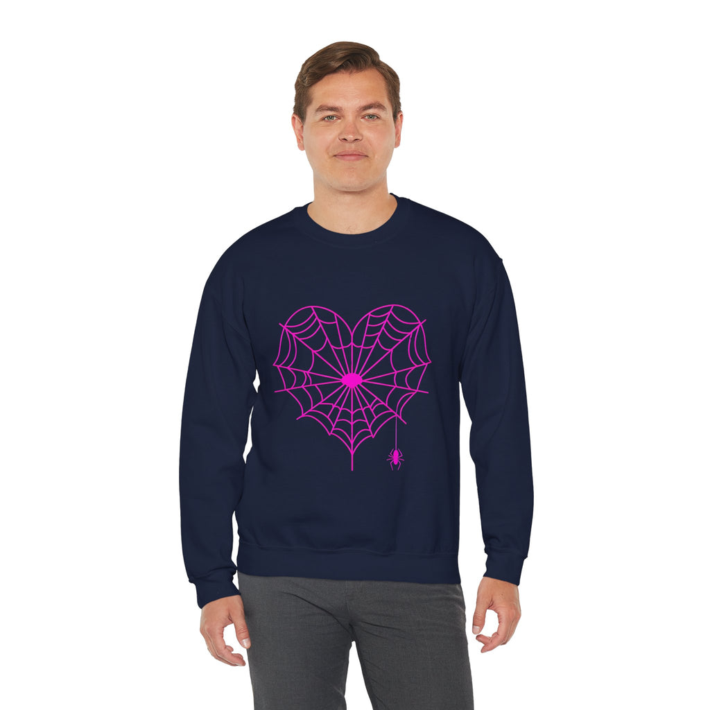 Spiderweb Heart Crewneck Sweatshirt