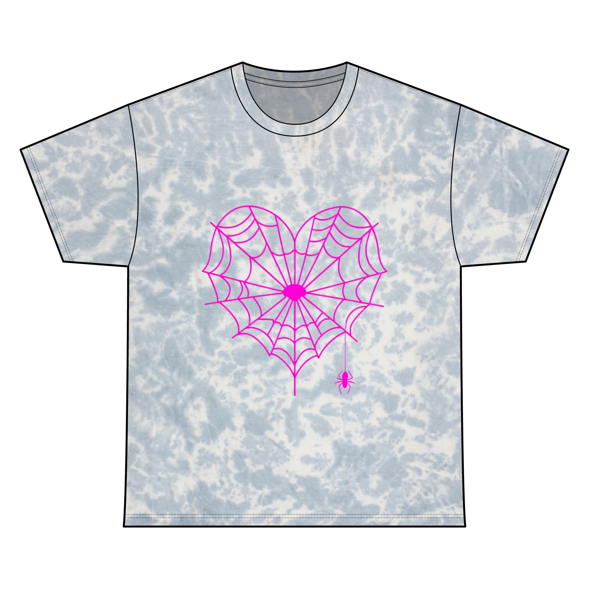 Spiderweb Heart Tie-Dye Tee