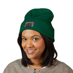 Cuffed Beanie with Retro Cassette Embroidery