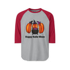 "Happy Hallo-Ween" Hotdog Witches 3/4th Sleeve Raglan Shirt