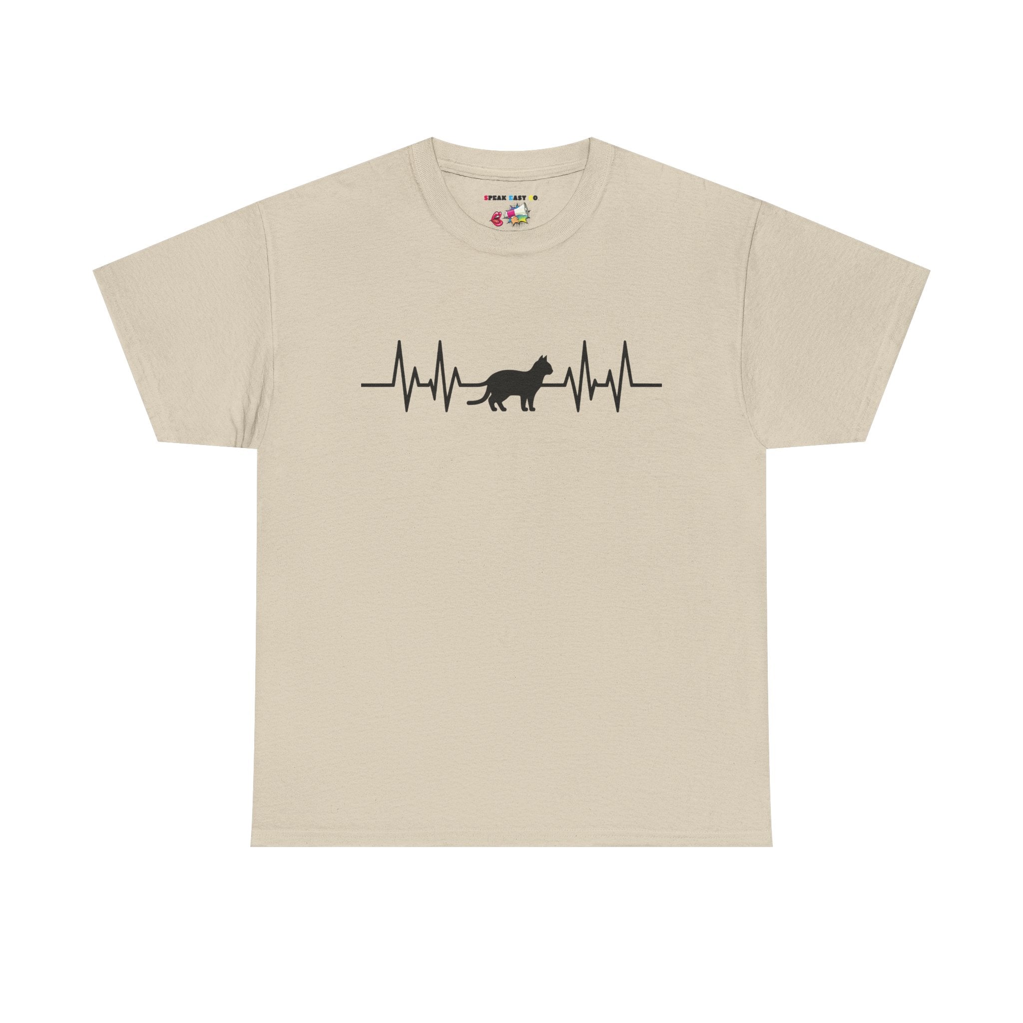 Black Cat Heartbeat Tee
