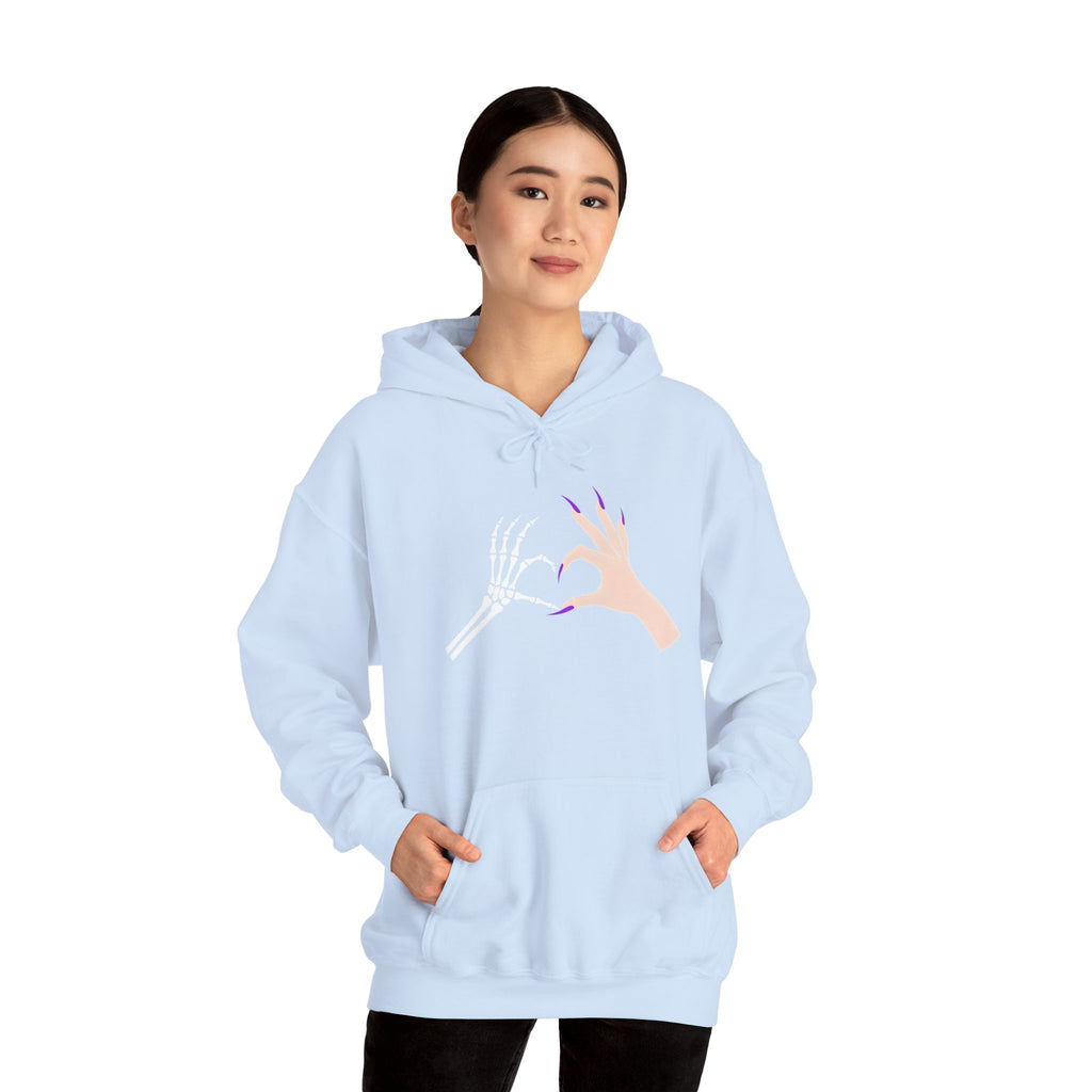 Skeleton Hand Heart Hoodie