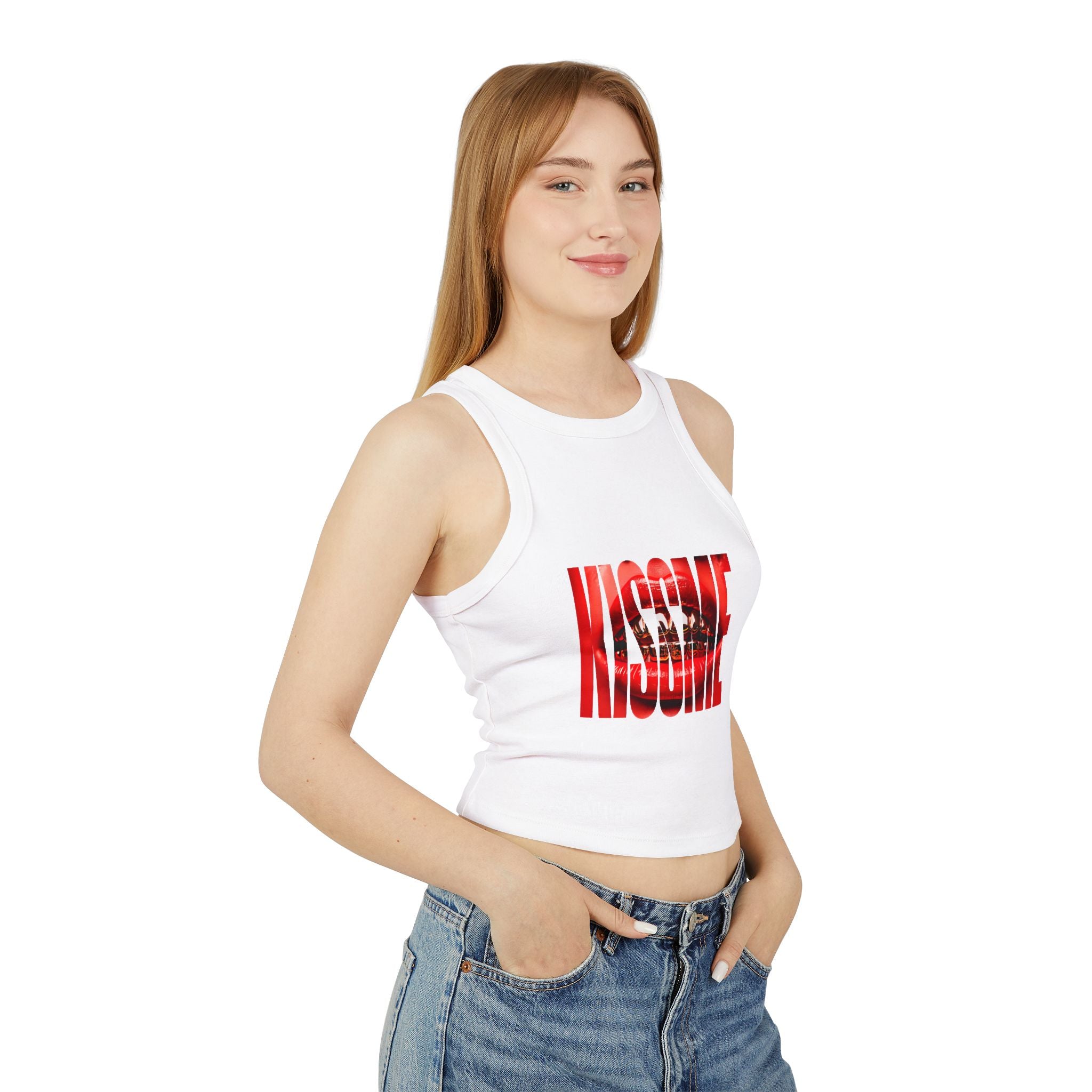"Kiss Me" Cropped Tank