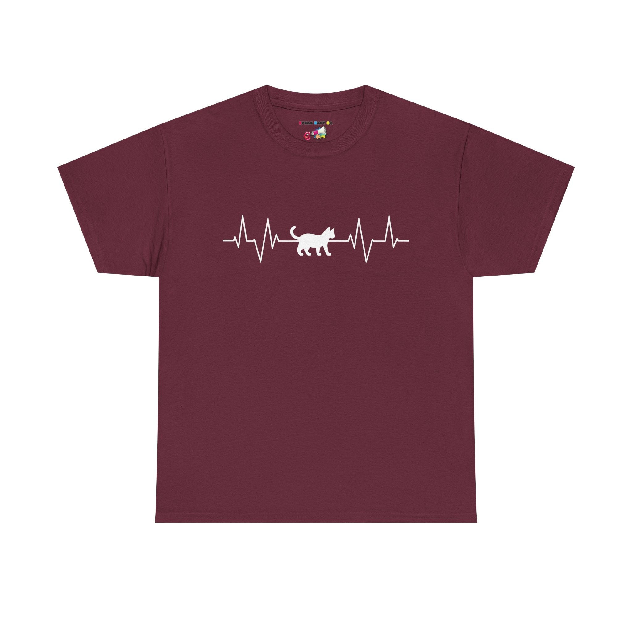 White Cat Heartbeat Tee