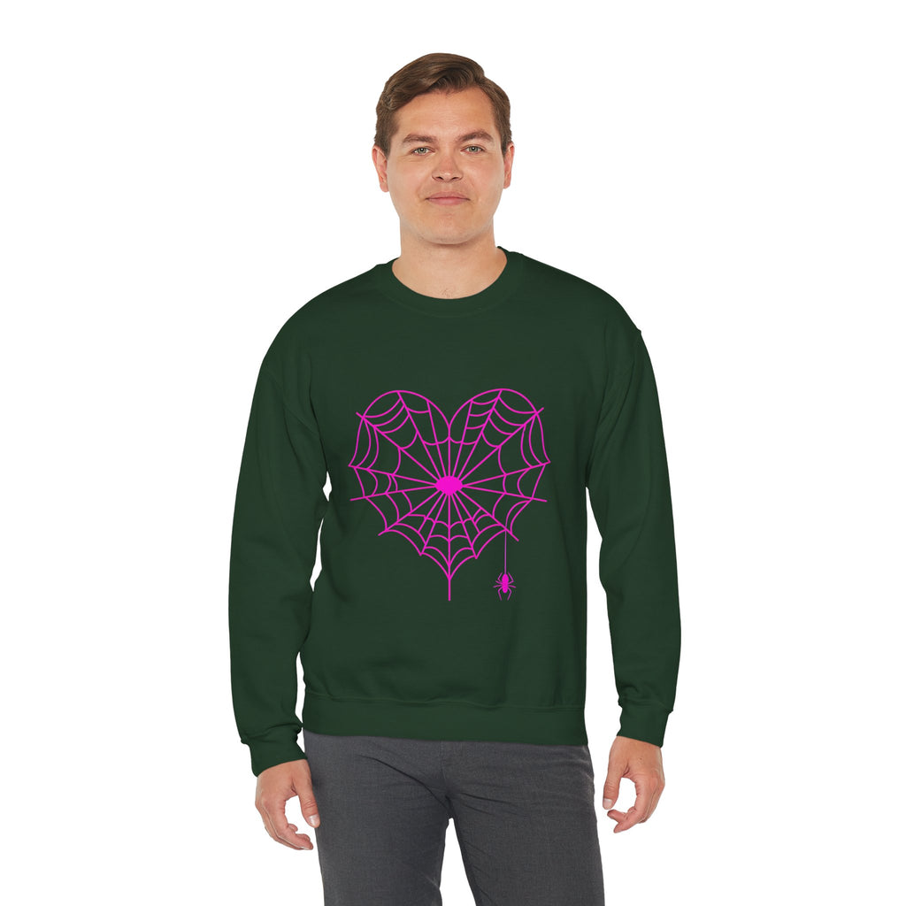 Spiderweb Heart Crewneck Sweatshirt