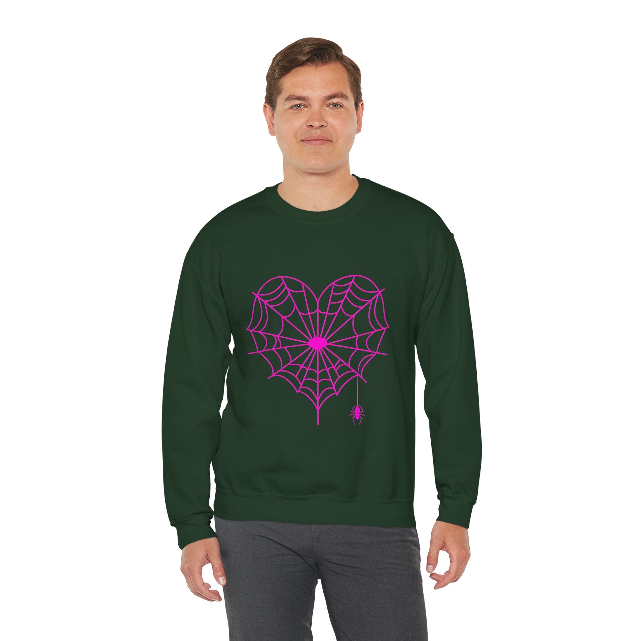 Spiderweb Heart Crewneck Sweatshirt