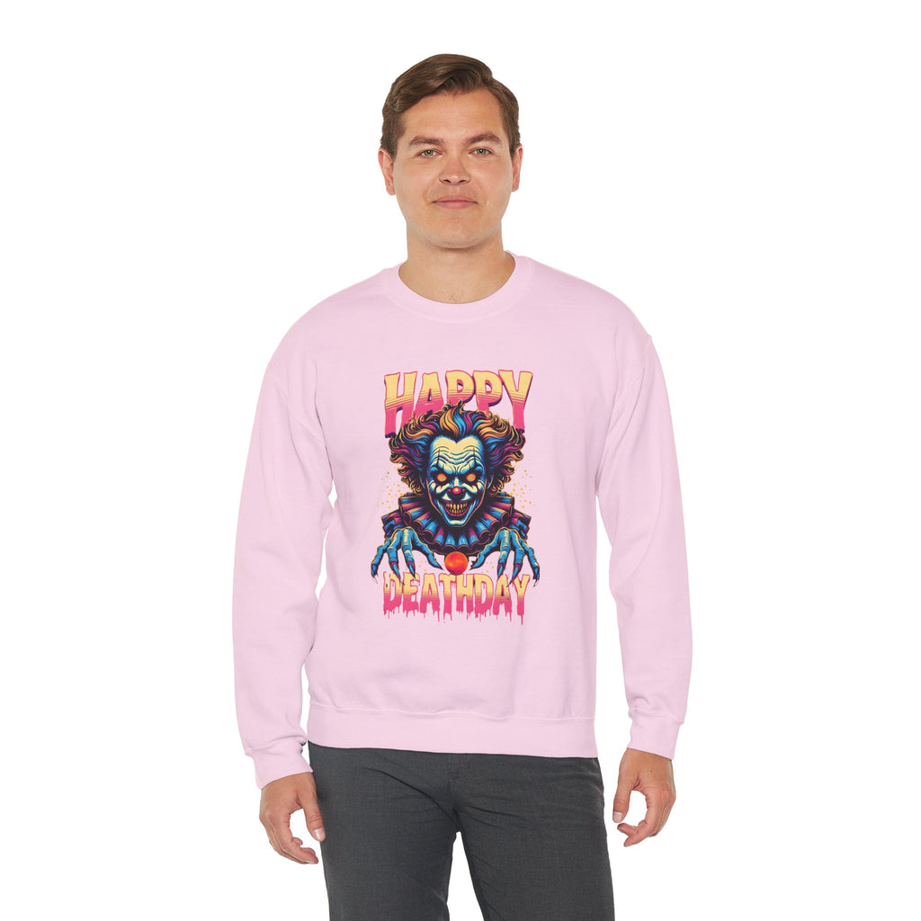 "Happy Deathday" Clown Crewneck Sweatshirt