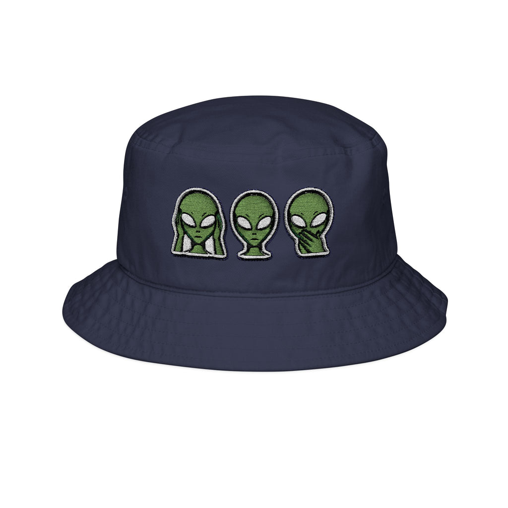 Alien Embroidered Bucket Hat