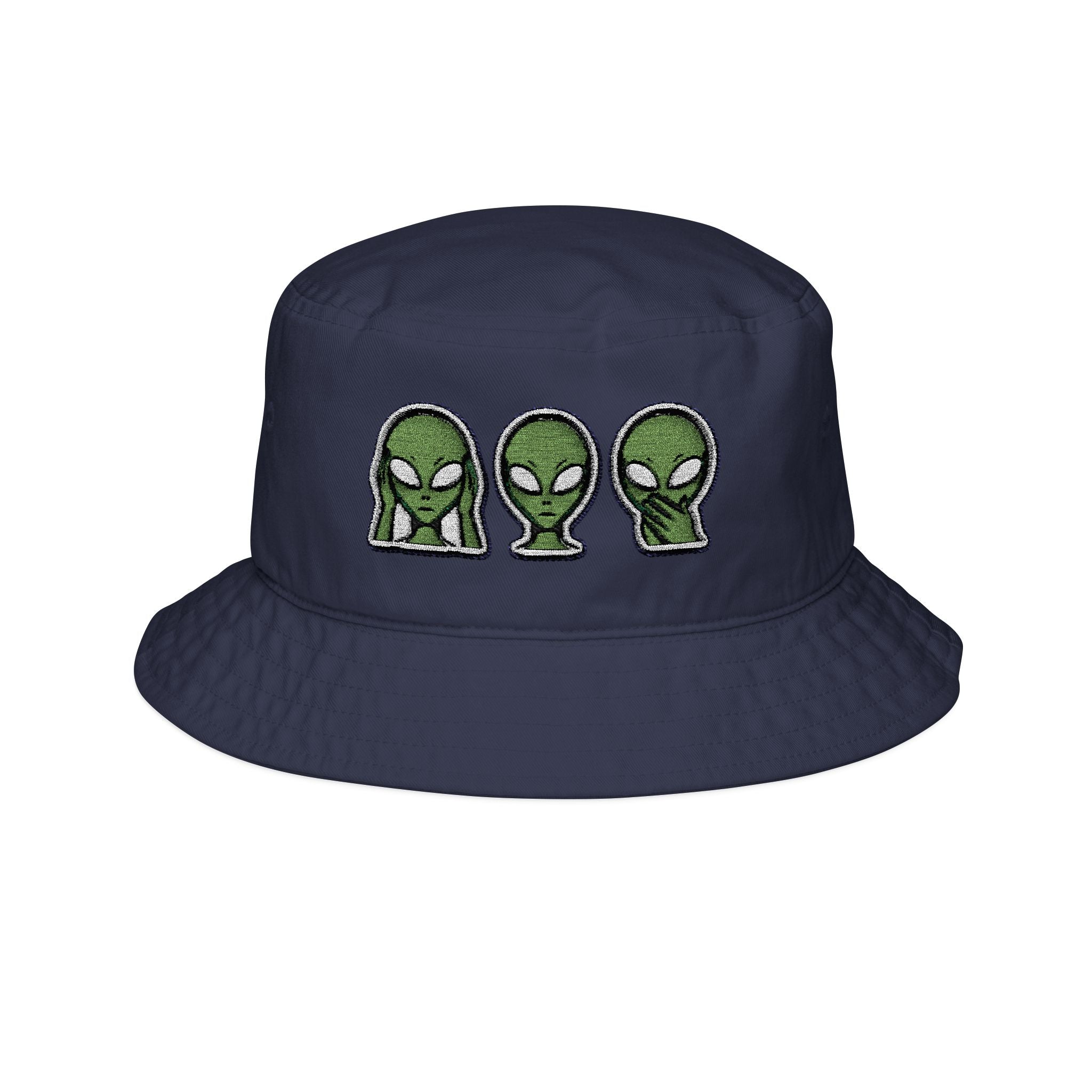Alien Embroidered Bucket Hat