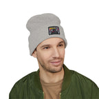 Cuffed Beanie with Retro Cassette Embroidery