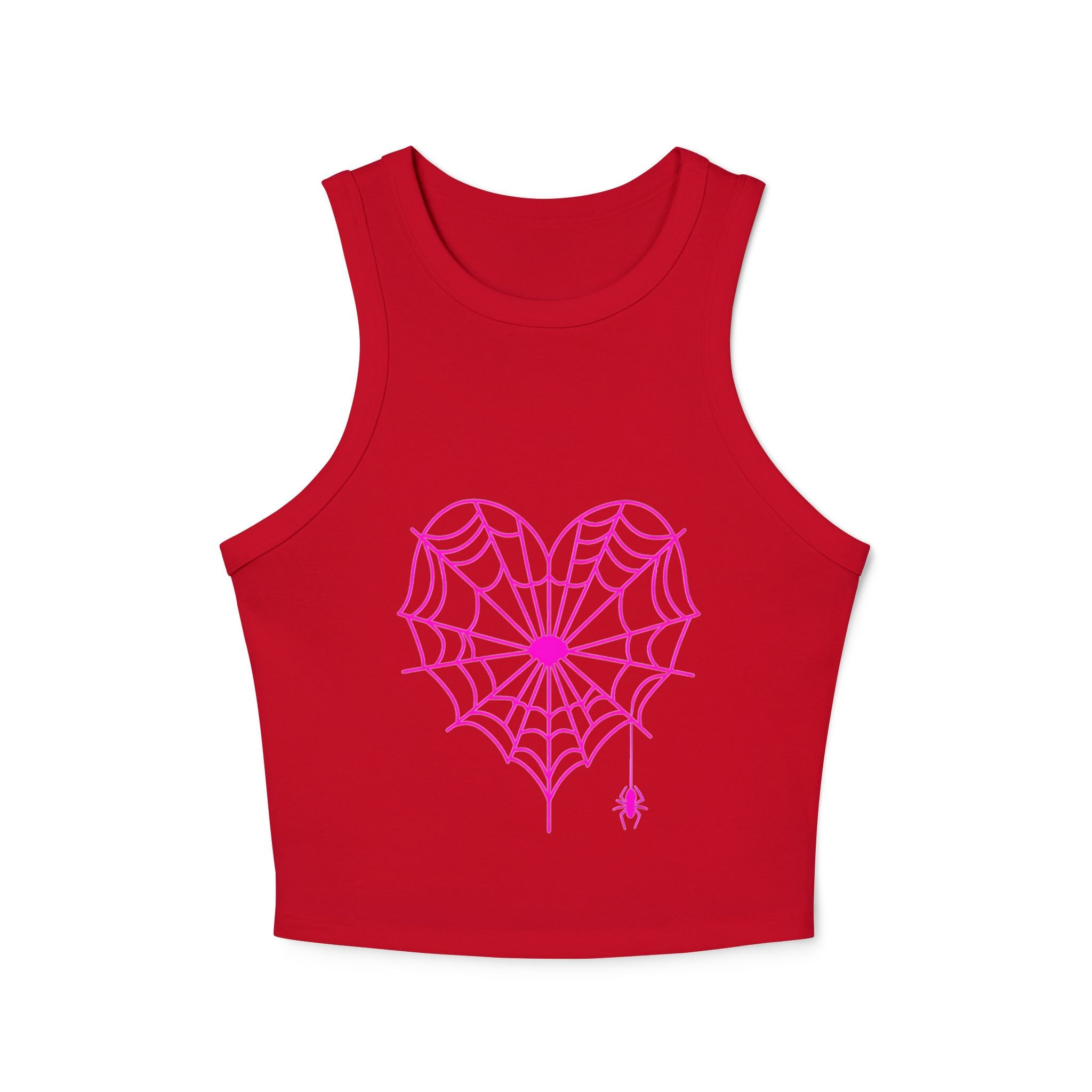 Spiderweb Heart Cropped Tank