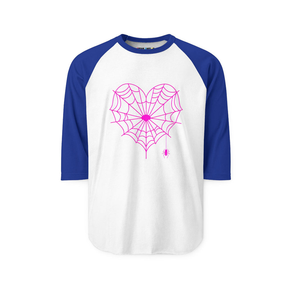 Spiderweb Heart 3/4th Sleeve Raglan Shirt