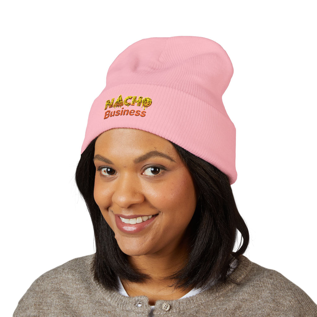 Nacho Business Embroidered Classic Cuffed Beanie