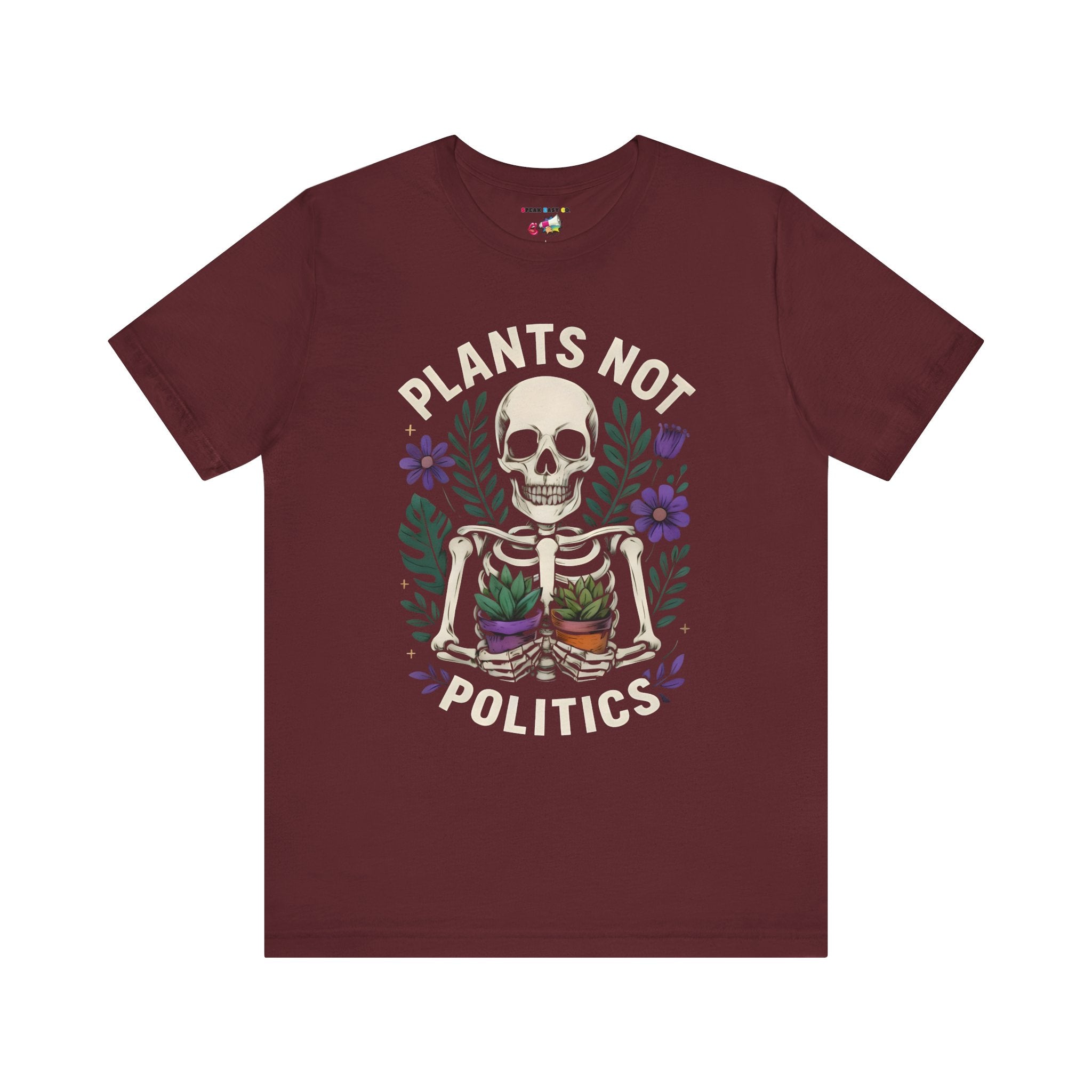 Plants Not Politics Skull Tee