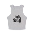 Anti-Social Micro Rib Racer Tank Top