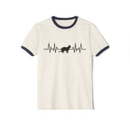 Black Cat Heartbeat Ringer Tee