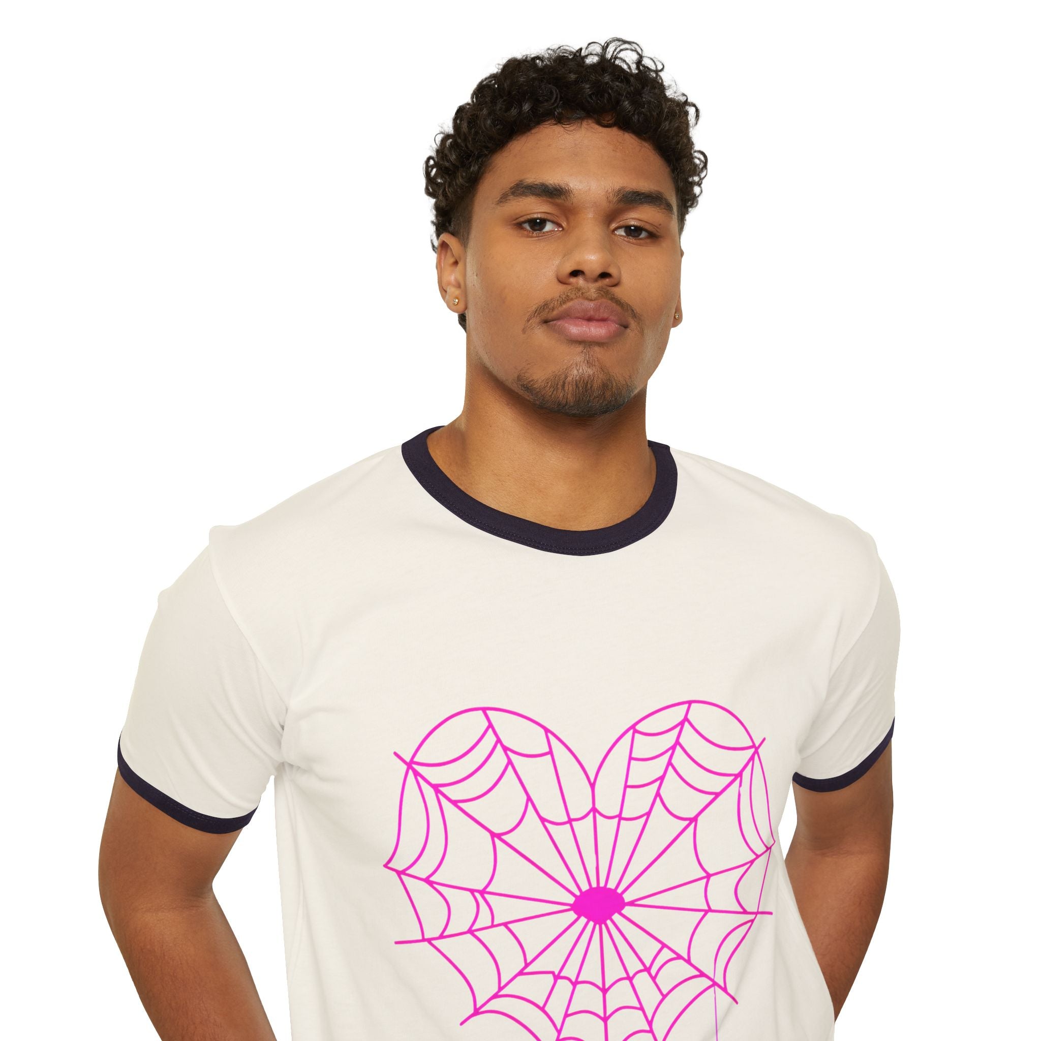 Spiderweb Heart Ringer Tee
