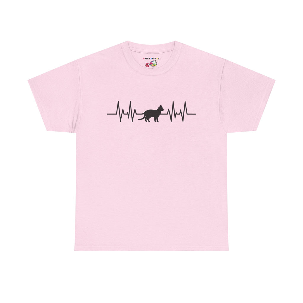 Black Cat Heartbeat Tee
