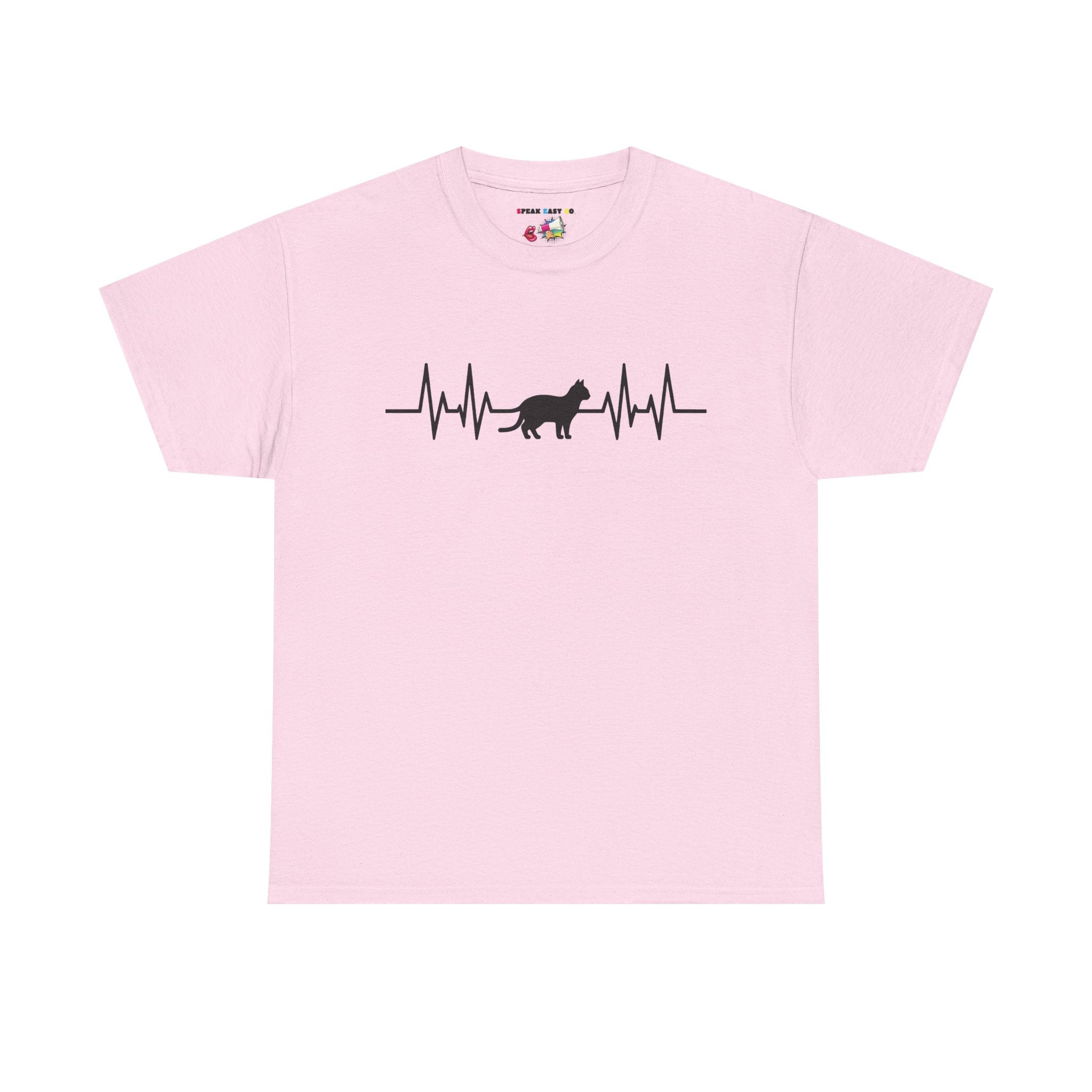 Black Cat Heartbeat Tee