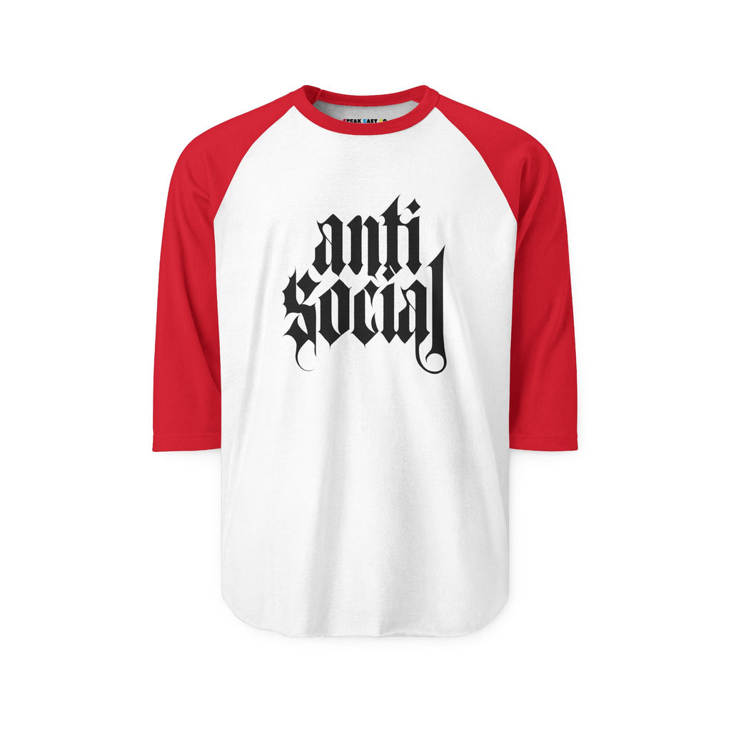 Anti-Social Three-Quarter Sleeve Raglan Shirt