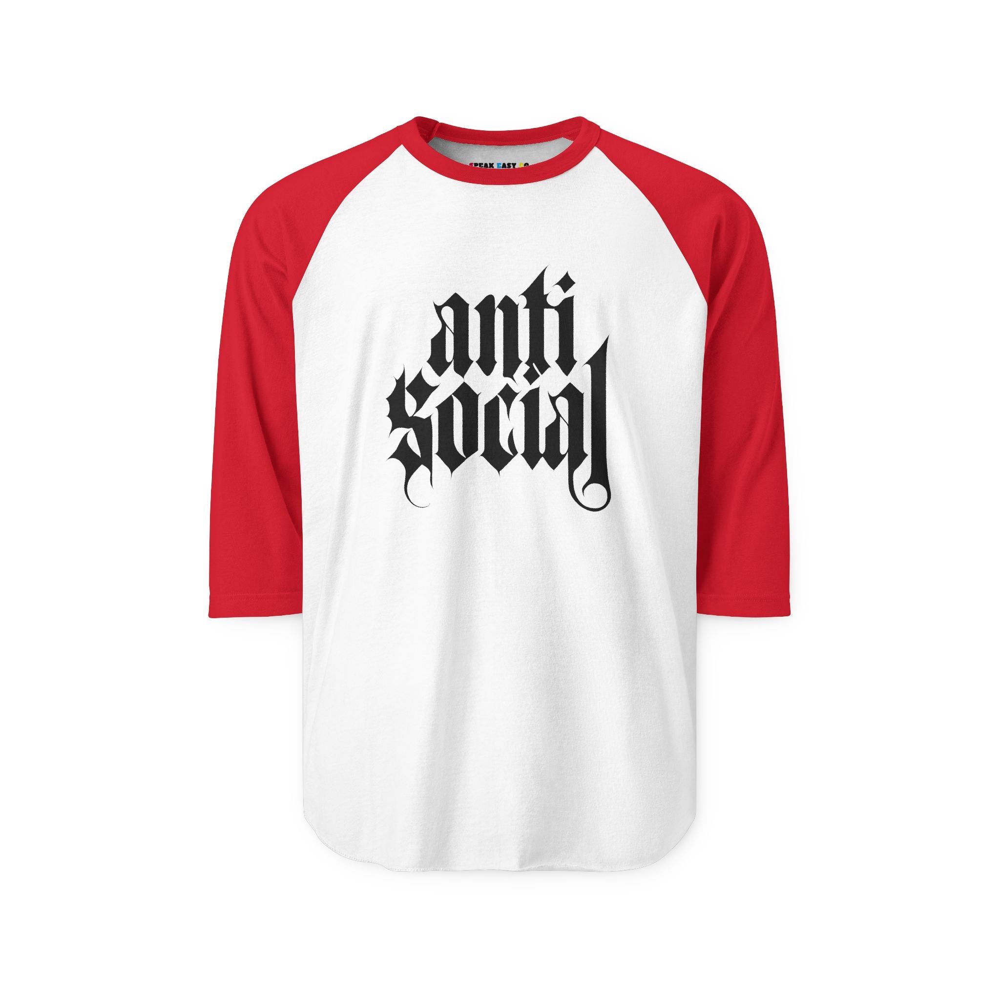 Anti-Social Three-Quarter Sleeve Raglan Shirt