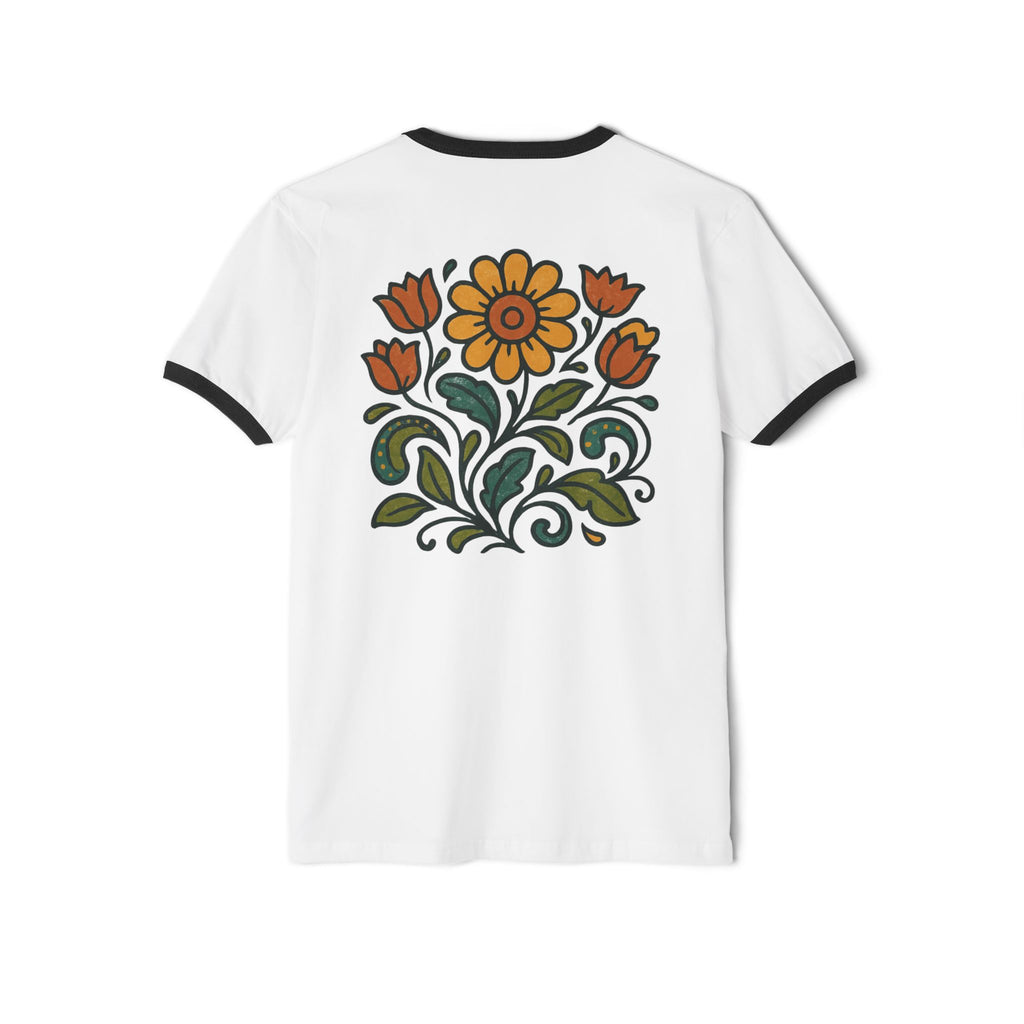 Retro Floral Ringer T-Shirt | Groovy