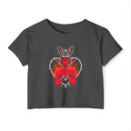 Edgy Bunny Heart Cropped Tee