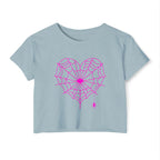 Spiderweb Heart Cropped Tee