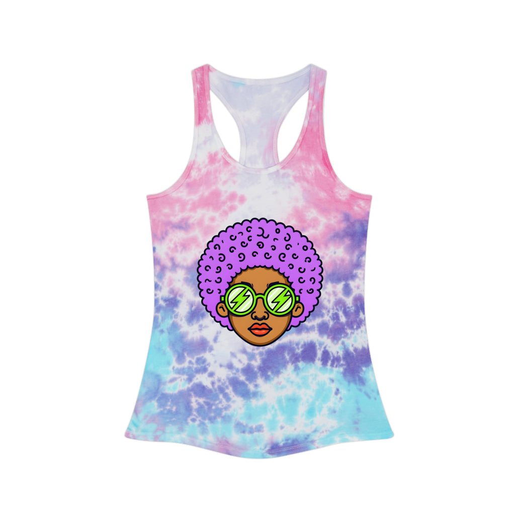 Afro Tie-Dye Racerback Tank